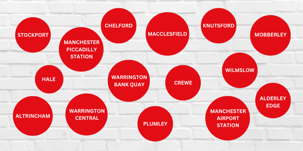 Knutsford and Nearby Train Stations List